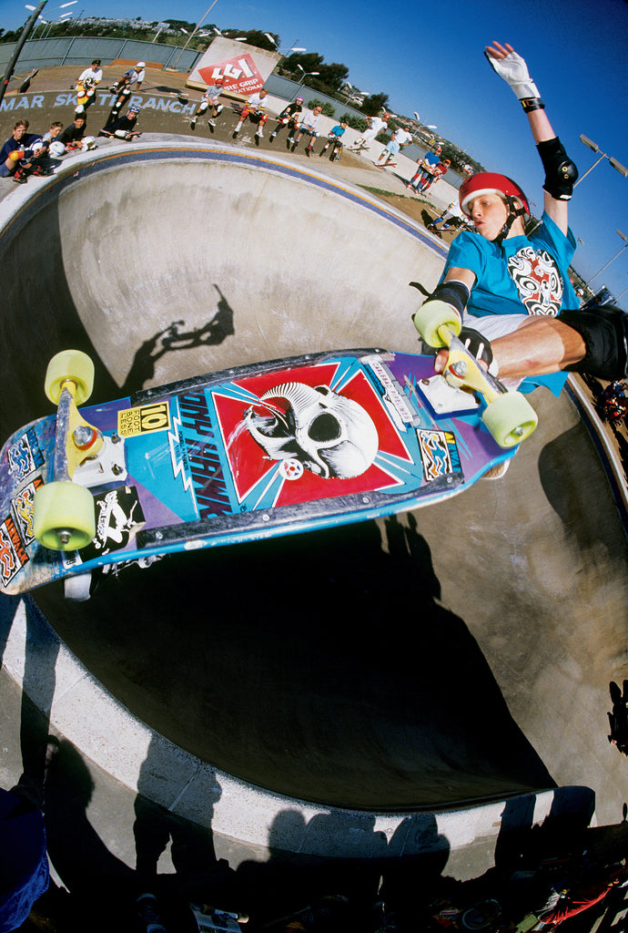 Tony Hawk Crossbone Lien Air 1986 Del Mar Skate Ranch – J. Grant