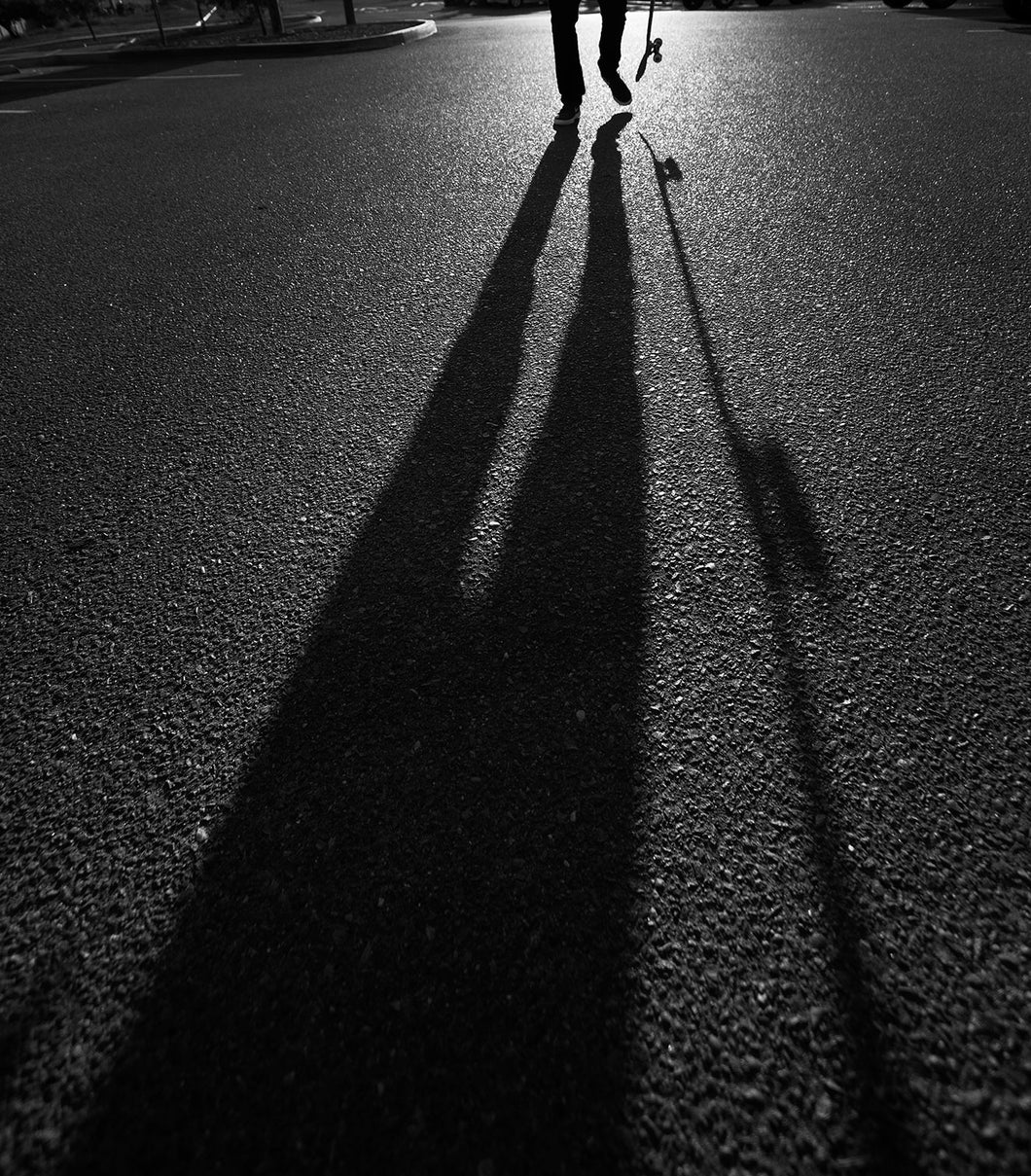 Skateboarder Shadow Photograph 11x14, 16x20, 18x24, and 30x40