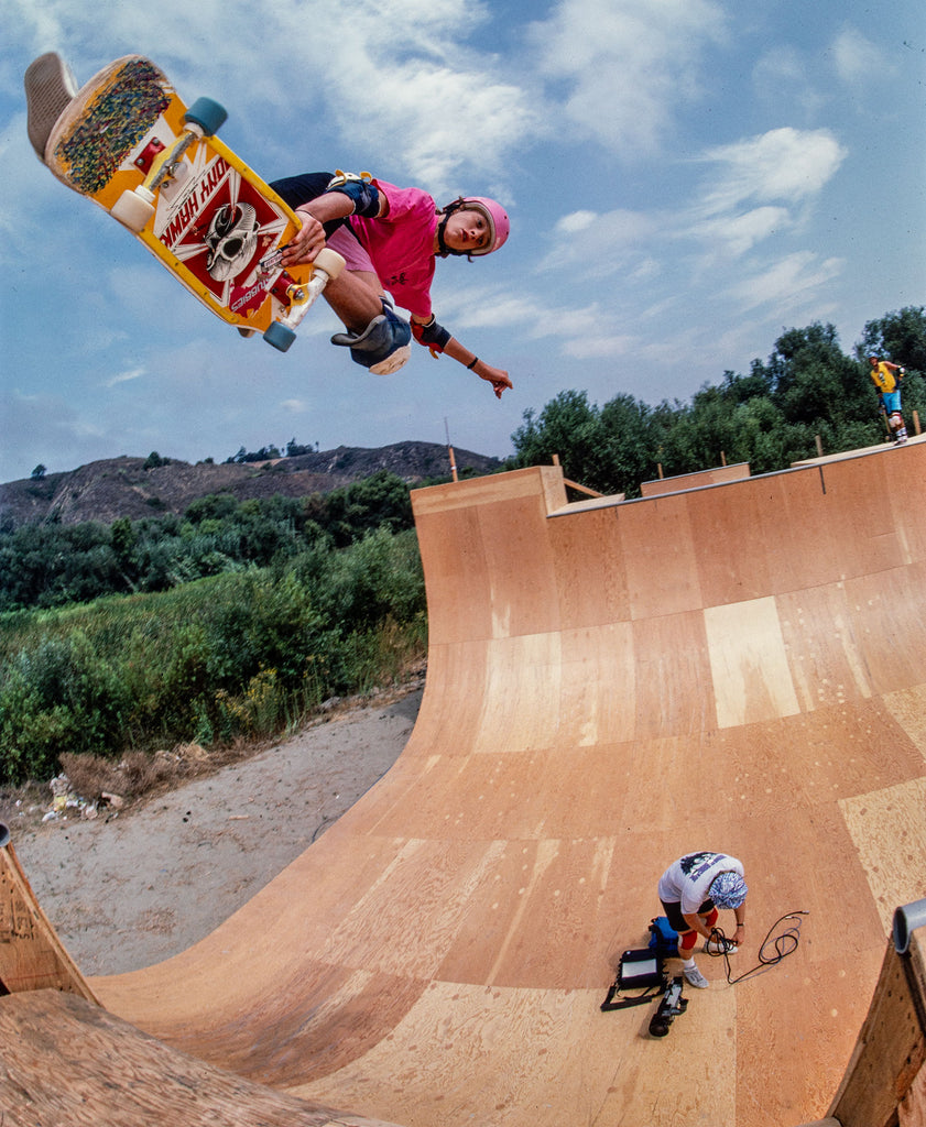 Tony Hawk Backside Over Channel Chin Ramp 1986 – J. Grant Brittain Photos