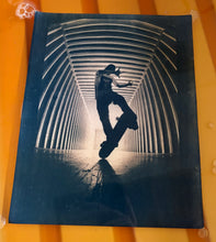Rodney Mullen Cyanotype Print Toned in Earl Grey Tea on Arches Watercolor Paper 8x10” Image