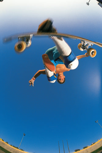 Rodney Mullen 18X24 Skate Photo from Below at the Carson Velodrome