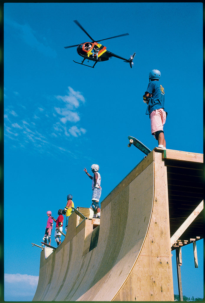 Bones Brigade on Chin Ramp - Helicopter – J. Grant Brittain Photos