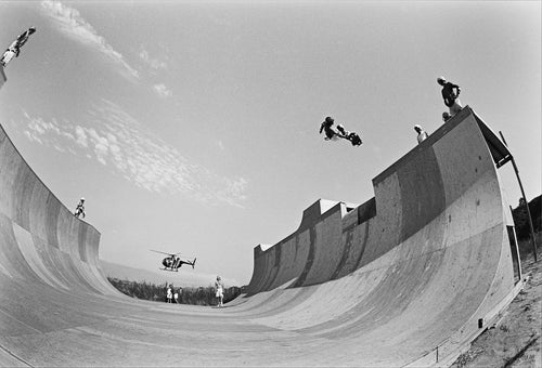Steve Caballero Lien Air over the Channel at Chin Ramp 11x14