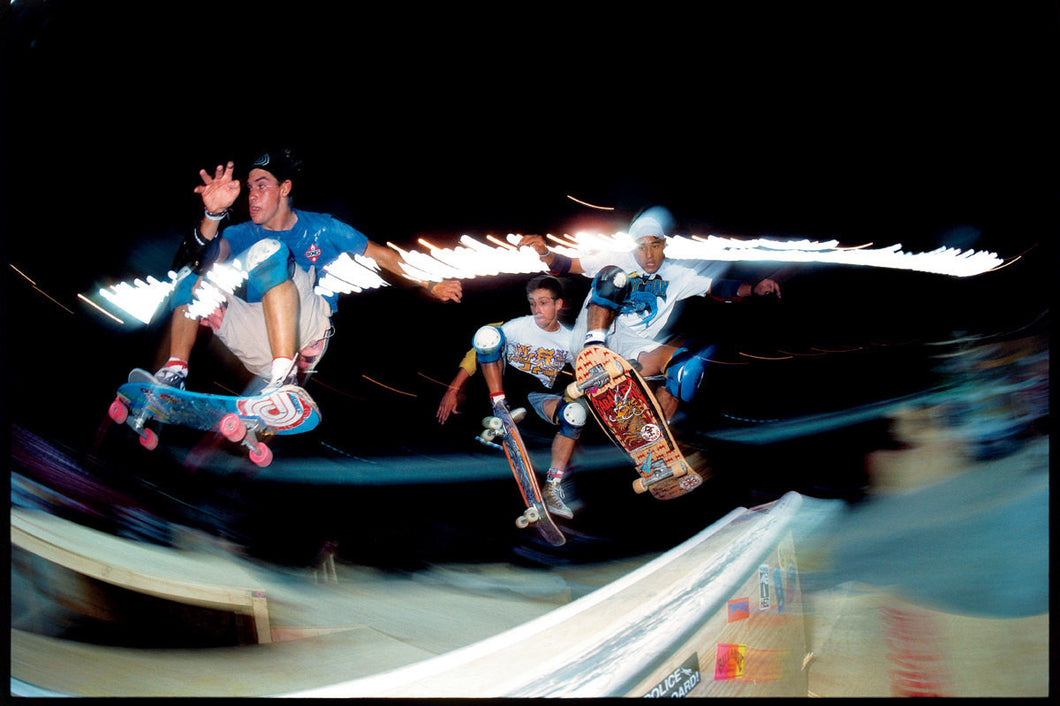 Doug Smith, Mark Gonzales, Steve Caballero Eighties Skateboarding Photograph